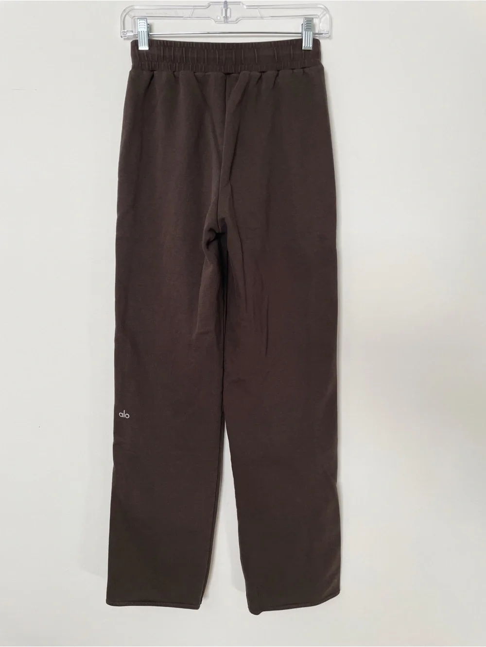 Alo courtside tear away snap pants sweats sweat pants chocolate brown stripe XS